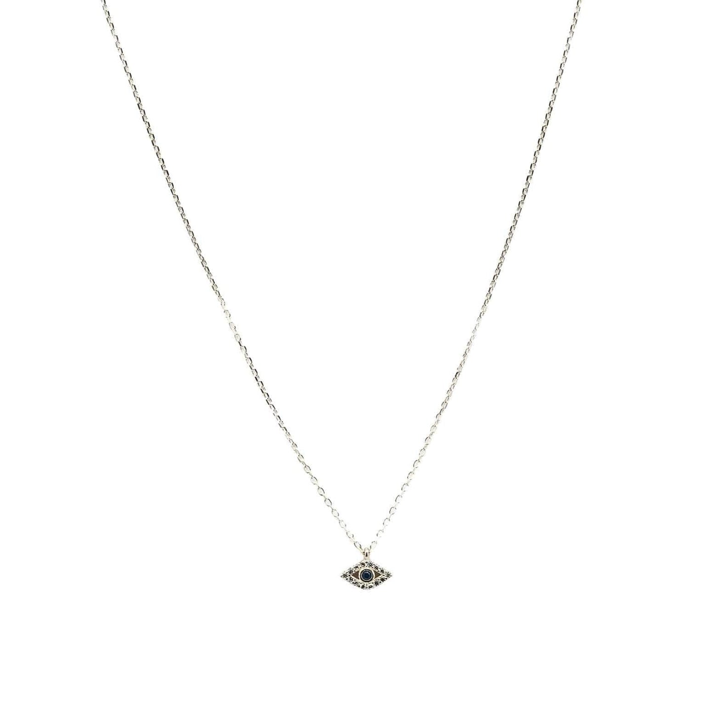 Pave Evil Eye Necklace With Montana