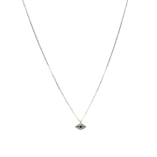 Pave Evil Eye Necklace With Montana