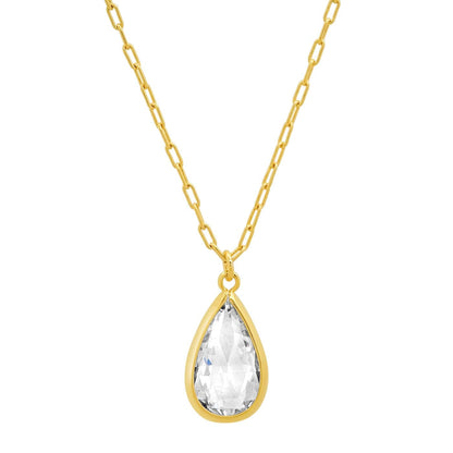 Pear Shaped CZ Necklace