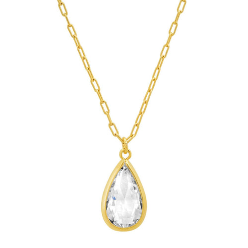 Pear Shaped CZ Necklace