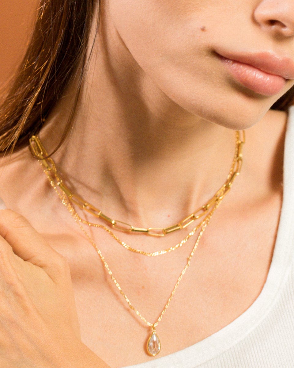 Pear Shaped CZ Necklace