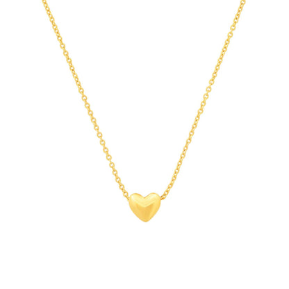 Petite Puffed Heart Necklace