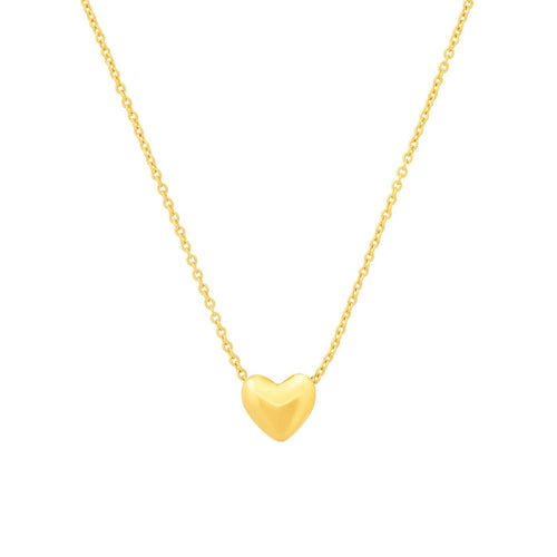 Puffed Heart Necklace