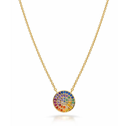 Radiant Rainbow Circle Pendant