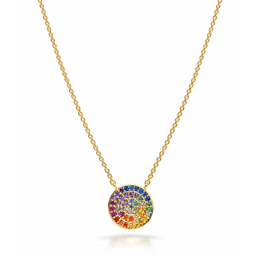 Radiant Rainbow Circle Pendant