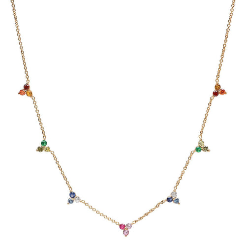 Cascading Rainbow Gems Necklace