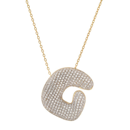 Twinkling Monogram Charm Necklace