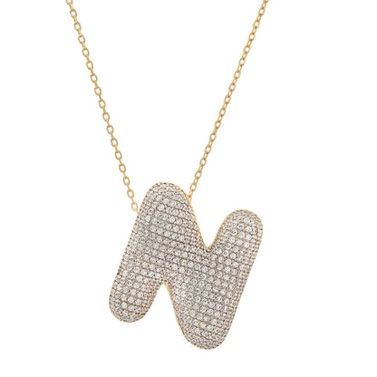 Twinkling Monogram Charm Necklace