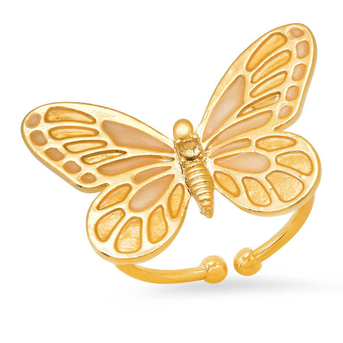 Butterfly Enamel Open Ring
