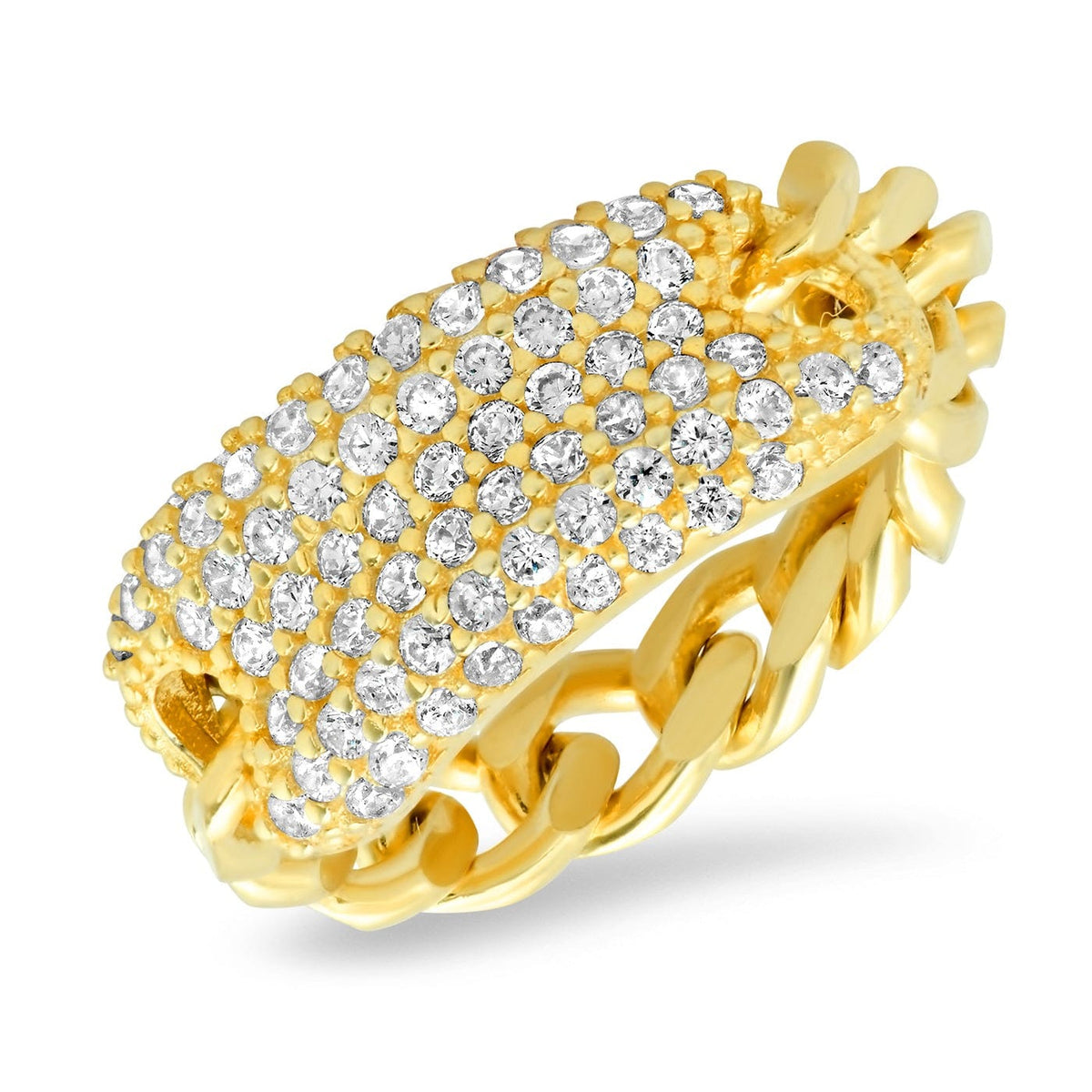 Cuban Link Pavé Ring