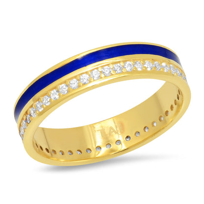 Radiant Enamel Pavé Band