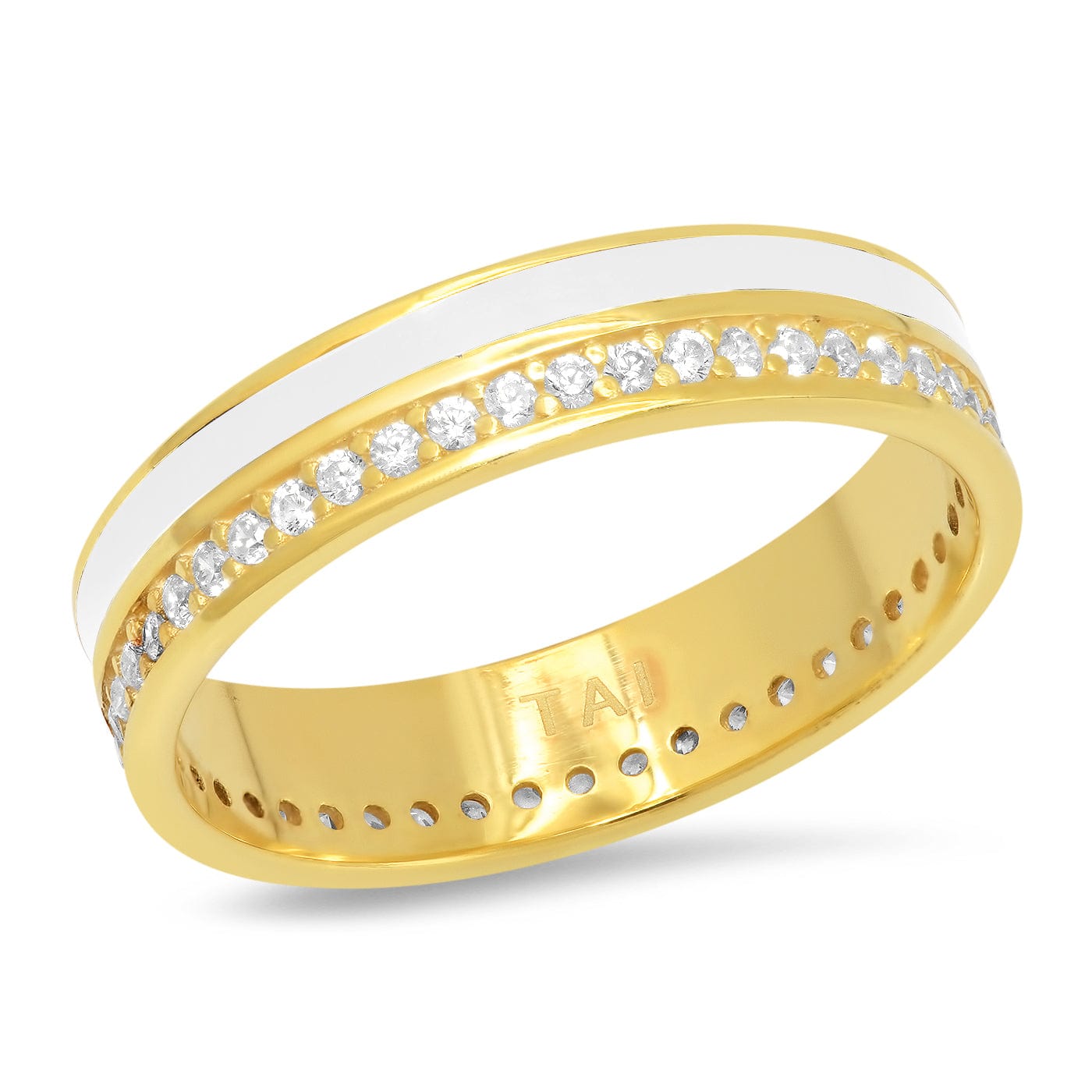 Radiant Enamel Pavé Band