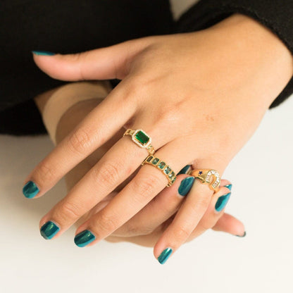 Emerald Cut Eternity Band