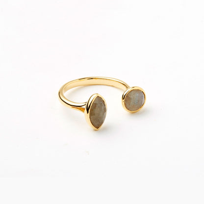 Duo Stone Open Ring