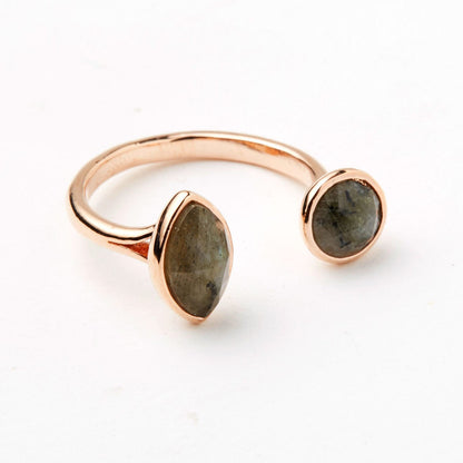 Duo Stone Open Ring