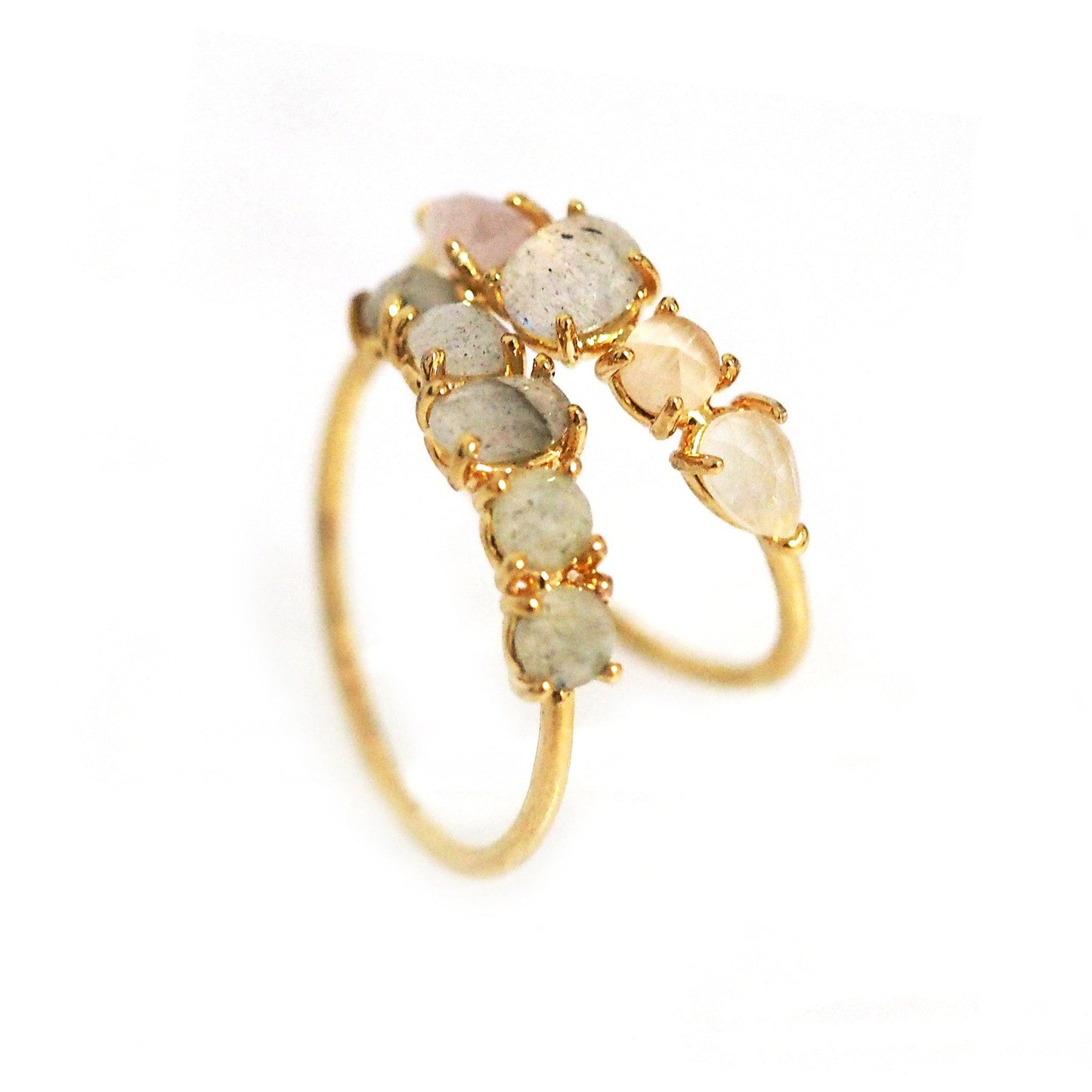 Assorted Stone Stack Ring Set | Set of 2