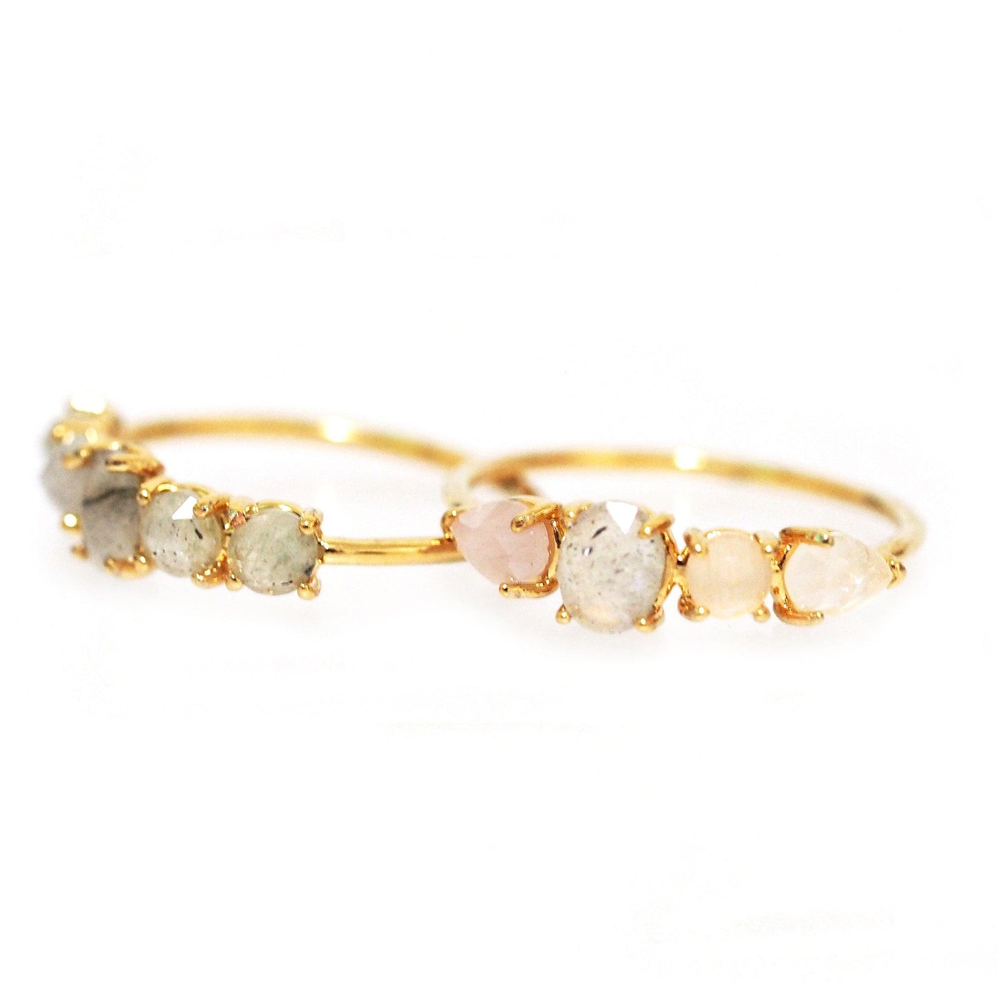 Assorted Stone Stack Ring Set | Set of 2
