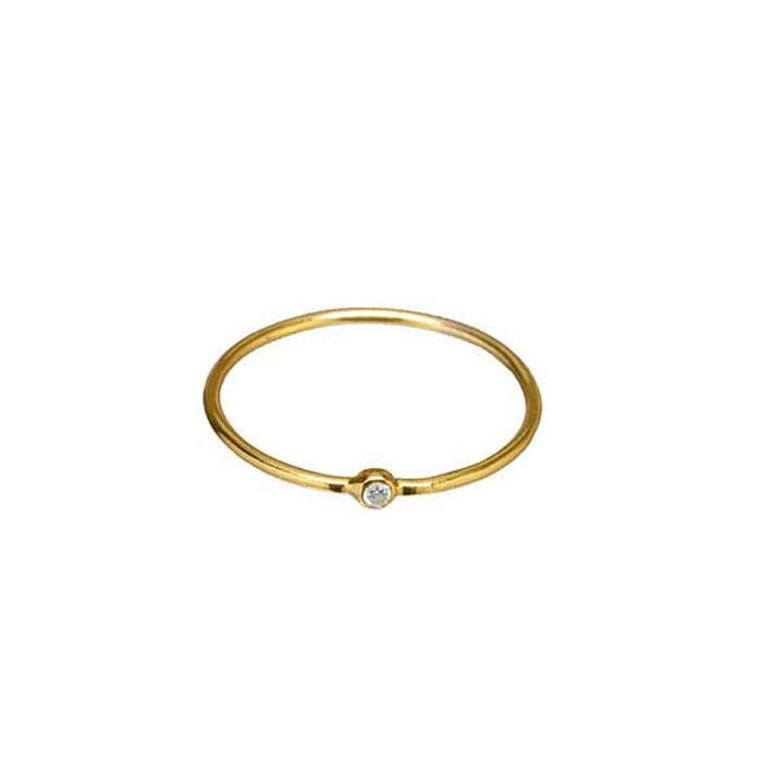 Simple Gold CZ Ring
