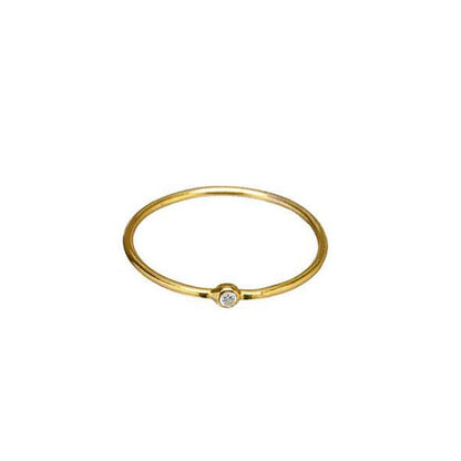 Simple Gold CZ Ring