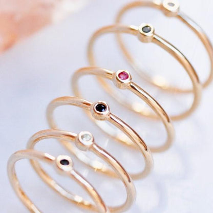 Simple Gold CZ Ring