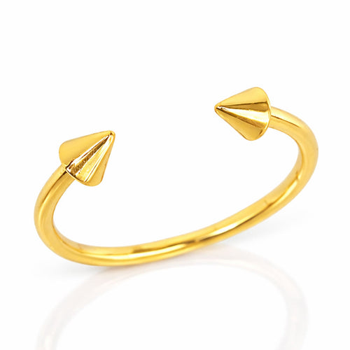 Simple Gold Open Spike Ring