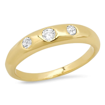 Triple Accent Dome Ring