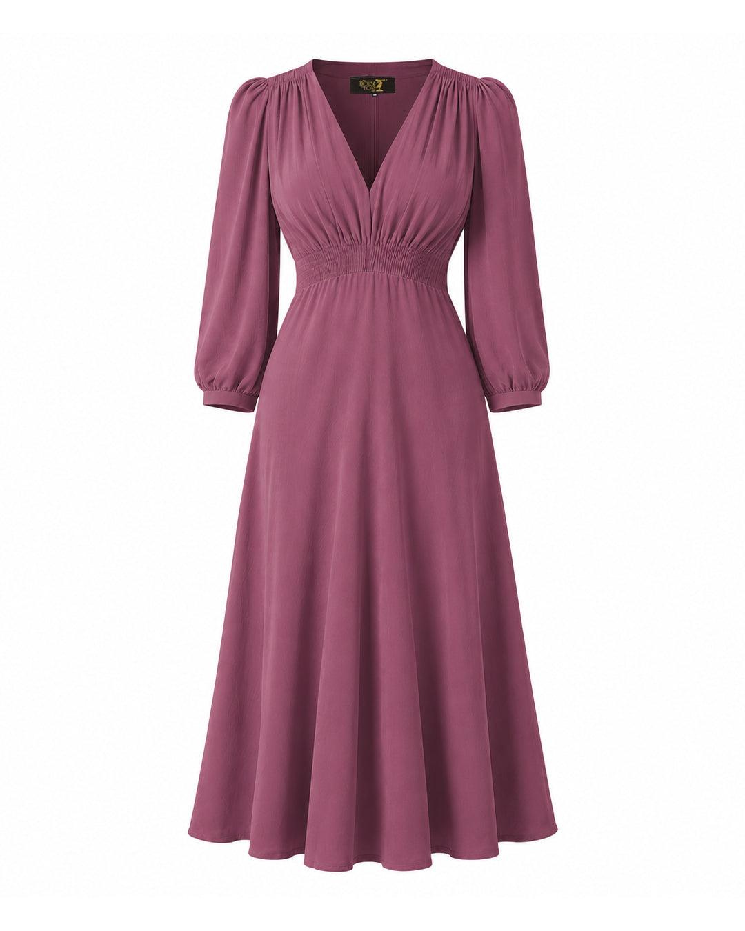 1940s Vera Tea Dress - Plum
