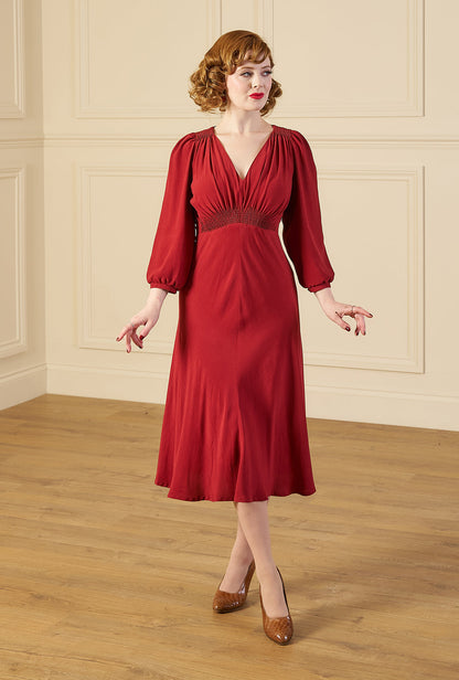 1940s Vera Tea Dress - Port