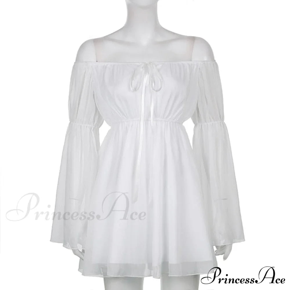Vintage Flare Sleeve Party Bandage Mini Dress