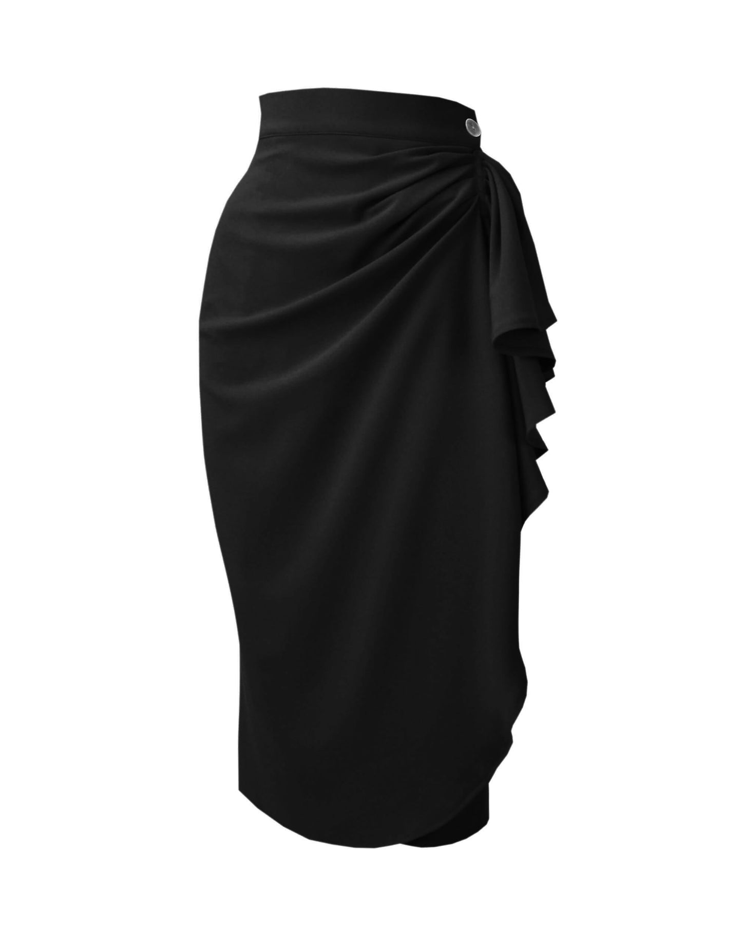 1940s Waterfall Skirt - Black