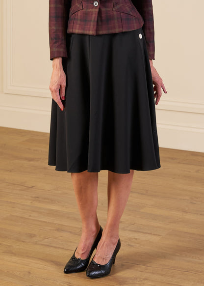 1940s Whirlaway Skirt - Black