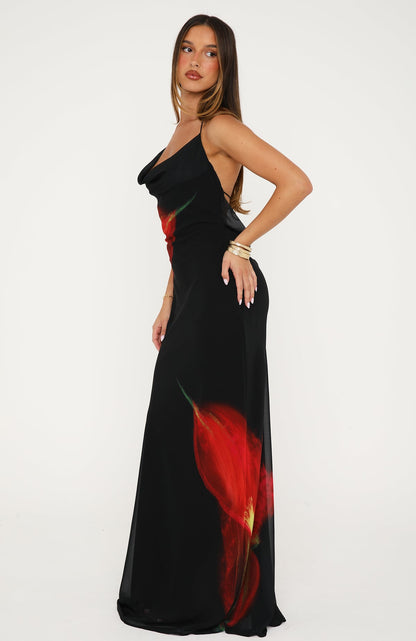 Peachy Life Maxi Dress Burning Lily