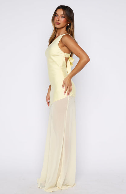 Vip Vibes Maxi Dress Lemon