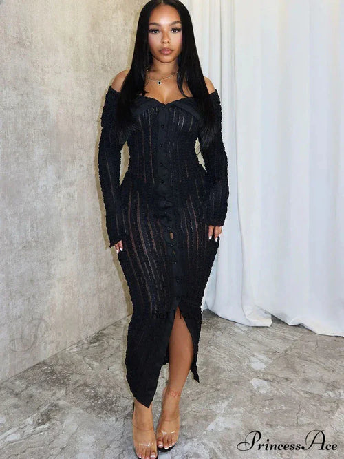 Pleated Off Shoulder Ruched Midi Dress