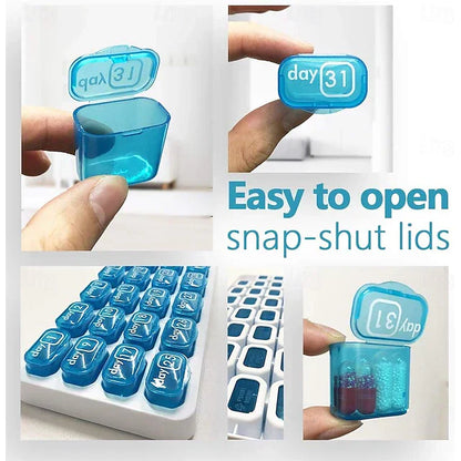 üí™31-Day Detachable Monthly Pill Organizer